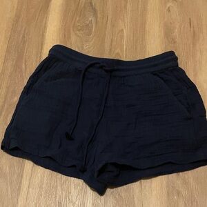 Women's navy gauze Shorts